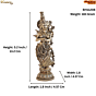 Brass Radha Idol for Home Temple | Radha Rani Brass Murti for Puja, Spiritual Decor & Gift BH11208