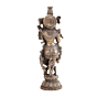 Brass Lord Krishna Idol Playing Flute for Home Temple | Krishna Brass Murti for Puja, Vastu & Spiritual Decor BH11209