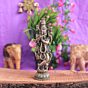 Brass Lord Krishna Idol Playing Flute for Home Temple | Krishna Brass Murti for Puja, Vastu & Spiritual Decor BH11209