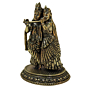 Brass Radha Krishna Idol for Home Temple | Radha Krishna Brass Murti for Puja, Vastu & Spiritual Decor BH11211
