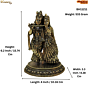 Brass Radha Krishna Idol for Home Temple | Radha Krishna Brass Murti for Puja, Vastu & Spiritual Decor BH11211