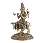 Brass Krishna with Cow KBH11214