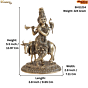 Brass Krishna with Cow KBH11214