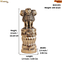 Brass Ashoka Stambh Miniature KBH11221
