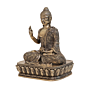 Brass Buddha Idol for Home Decor | Meditation Buddha Statue for Home Temple, Office & Spiritual Decoration BH11247