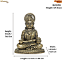 Brass Goddess Annapurna Idol for Home Temple Annapurna Mata Brass Statue for Pooja Room, Spiritual Decor & Vastu BH11259
