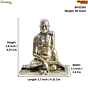 Swami Samarth Maharaj Brass Statue for Pooja Room, Spiritual Decor & Devotional Worship BH11261