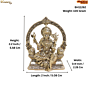 Rajarajeshwari Devi Brass Statue for Pooja Room, Spiritual Worship & Vastu Decor BH11262