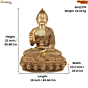 Brass Buddha Statue 22 Inch KBH11279