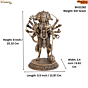 Brass Panchmukhi Hanuman Idol Statue Hindu God Hanuman Murti for Home Temple, Office, Puja Room & Vastu Decor BH11282