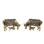 Brass Cow & Calf Statue KBH11288