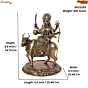 Brass Umiya Maa Idol Goddess Umiya Mata Murti for Home Temple Pooja BH11293