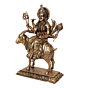Decorative Brass Meldi Maa Statue for Mandir, Navratri & Spiritual Decor BH11294