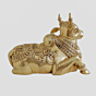 Brass Nandi Statue 9 Inch KBH11306