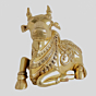 Brass Nandi Statue 9 Inch KBH11306