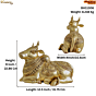 Brass Nandi Statue 9 Inch KBH11306