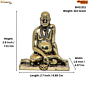Shri Swami Samarth Brass Murti for Home Temple, Puja Room & Spiritual Decor BH11311