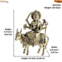 Brass Meldi Maa Idol | Meldi Mata Brass Murti for Home Temple & Pooja Decor,BH11314
