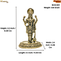 Lord Vishnu Brass Murti for Home Temple, Puja Room & Spiritual Decor BH11322