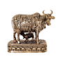 Brass Cow with Calf Statue for Home Temple & Vastu BH11347