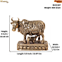 Brass Cow with Calf Statue for Home Temple & Vastu BH11347