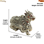 Brass Nandi Idol | Nandi Bull Statue for Home Temple & Shiv Pooja, BH11360