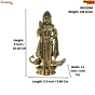 Lord Kartikeya Brass Murti for Home Temple, Puja Room & Spiritual Decor BH11364