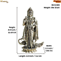 Brass Kartikeya Idol | Lord Murugan Brass Statue for Home Temple & Pooja Decor BH11365