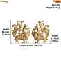 Decorative Brass Brass Peacock Set Wall Decore Showpiece for Home, Office, BH11375
