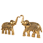 Brass Elephant Pair Wall Hanging 8 inch KBH11453