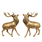 Brass Deer Pair Statue 9 inch KBH11460