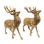 Brass Deer Pair Statue 9 inch KBH11460