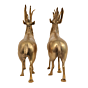 Brass Deer Pair Statue 9 inch KBH11460