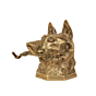 Brass Dog Ink Pot 4 inch KBH11463