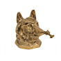 Brass Dog Ink Pot 4 inch KBH11463