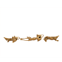 Brass Dog Set Statue KBH11473