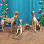 Brass Dog Set Statue KBH11473