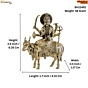 Small Maa Umiya Brass Murti for Home Temple, Car Dashboard & Puja Room BH11491