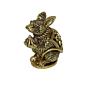 Small Brass Rat Mushak Vahan of Lord Ganesha for Home Temple, Puja & Spiritual Decor BH11499