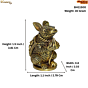 Rat Mushak Vahan of Lord Ganesha Brass Statue for Home Temple, Puja & Spiritual Decor BH11500