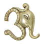 Brass Om Ganesha Hanging 5 Inch KBH11539