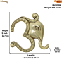 Brass Om Ganesha Hanging 5 Inch KBH11539