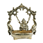 Brass Ganesha on Jula Swing with Urli  KBH11544