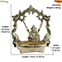 Brass Ganesha on Jula Swing with Urli  KBH11544