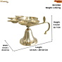 Brass Aarati Diya Height 5 Inch KBH11584