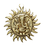 Brass Sun God Ganesha with Surya Chakra KBH11610