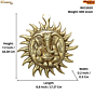 Brass Sun God Ganesha with Surya Chakra KBH11610