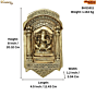 Brass Ganesha Wall Hanging 8 Inch KBH11611