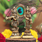 Brass Radha & krishna Standing Statue 3 Inch KBH11615
