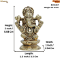 Brass Ganesha Statue Ganpati Murti KBH11617